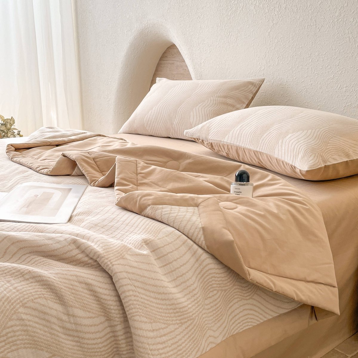 Cooling Summer Quilt, Wave Double Gauze